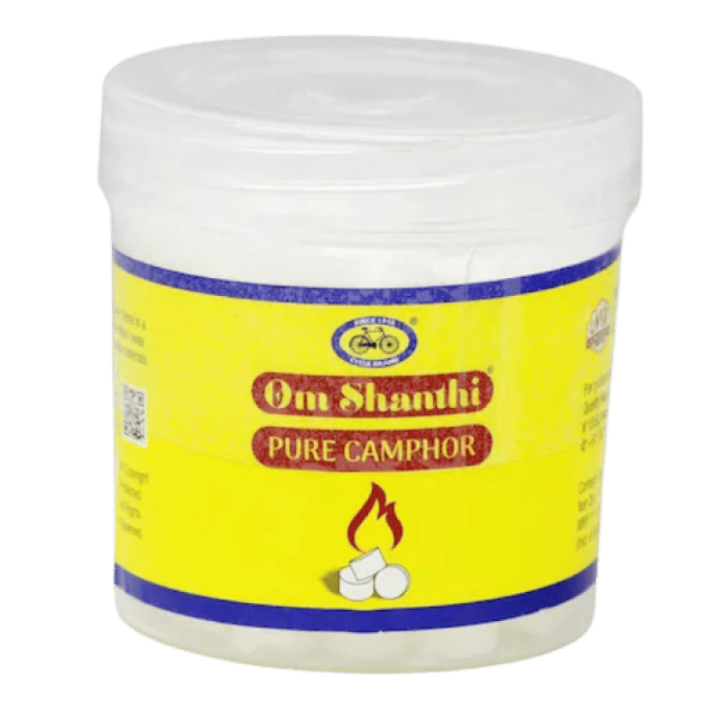 Cycle Om Shanti Pure Camphor 110 Pcs – Traditional Pooja Camphor for Rituals & Aarti | Locate Us Store