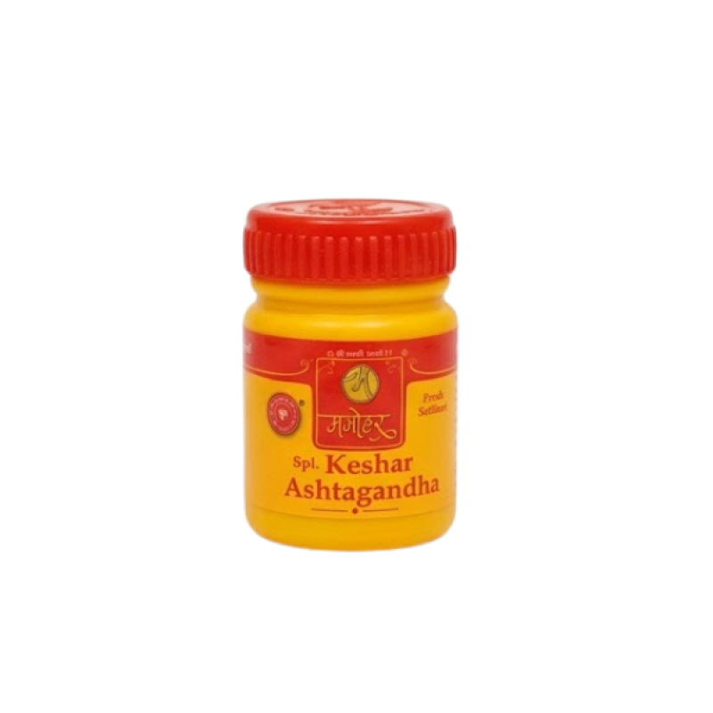 Manohar Special Keshar Ashtagandha (20g) – Premium 8-Herb Sacred Tilak Powder with Saffron & Sandalwood