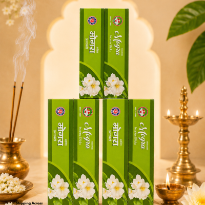 Aravinda Mogra Premium Incense Sticks (100g) – Soulful Jasmine Fragrance for Peace & Daily Puja by Locate Us Store