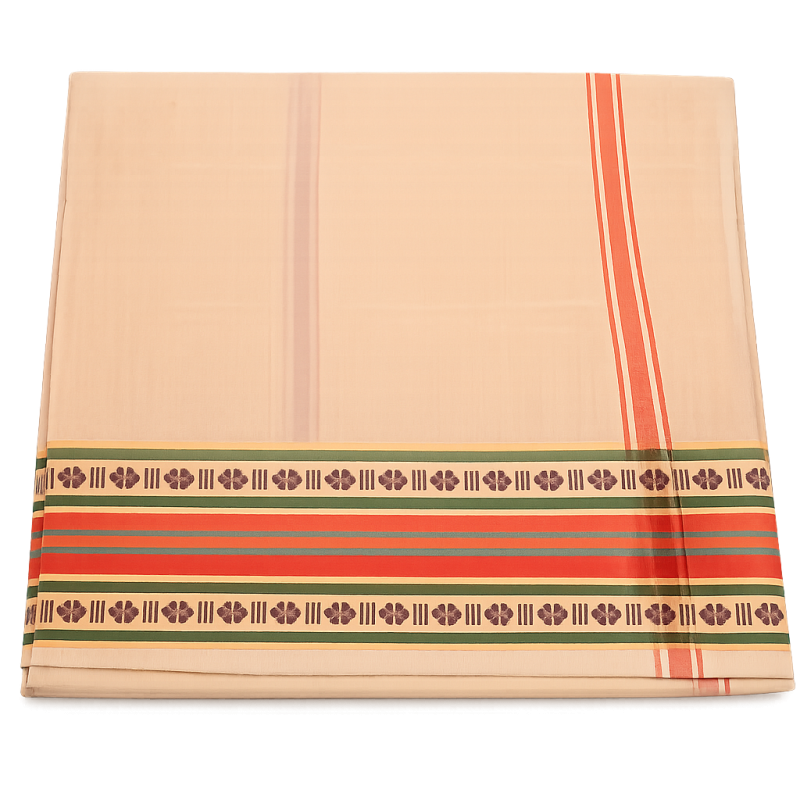 Naar Madi Panche 9×5 – Mixed Silk Sacred Dhoti with Shalya | Traditional Pooja Wear | Locate Us Store