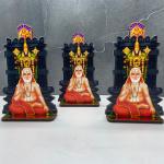 Sri Raghavendra Swamy with Sri Lakshmi Venkateshwara Swamy Devotional Laser-Cut Stand – 4 Inch | Decorative Pooja Murti