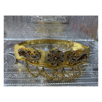 Premium Small Adjustable Golden Dabu for Lakshmi Devi – Handcrafted Gold-Finish Waist Belt (Vaddanam) for Varamahalakshmi & Festive Idol Shringar by Locate Us Store