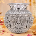 Silver Coated White Metal Ashta Lakshmi Chombu – Varamahalakshmi Pooja & Festival Decoration