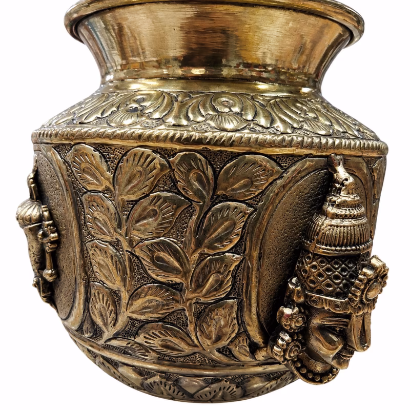 Bronze Coated White Metal Sri Lakshmi Venkateshwara Chombu – Varamahalakshmi Pooja & Festival Decoration