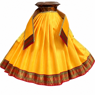 Lakshmi Devi Kalash Saree Size 12 inch for Varamahalakshmi Festival & Lakshmi Pooja Decoration