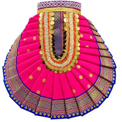 Varalakshmi Festival Decorative Vastra Set Size 7 inch – Traditional Lakshmi Pooja Decoration Dress for Kalasha & Goddess Decoration