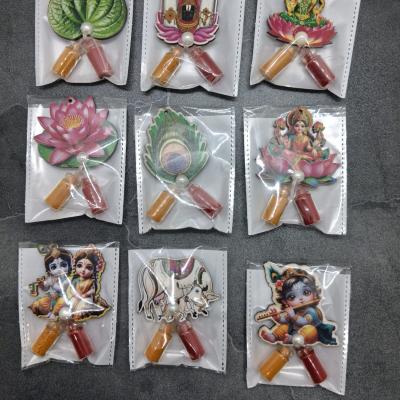 Varamahalakshmi Return Gift Turmeric Kumkum Pack of 5 – Decorative Haldi Kumkum Gift Set for Gowri Ganesha, Diwali & Festivals