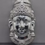 Silver-Plated Lakshmi Devi Face Mask (18 cm) for Varamahalakshmi Pooja | Mahalakshmi Face Decoration for Kalasha & Idol