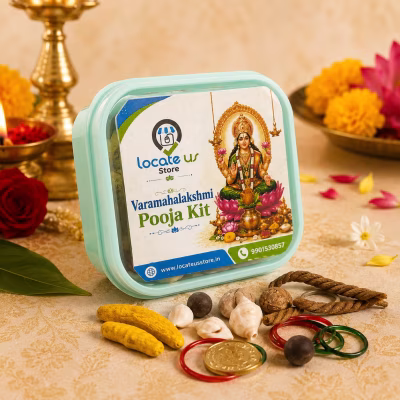 Premium Varamahalakshmi Pooja Kit – Compact Edition | 14 Sacred Items