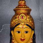 Yellow Lakshmi Devi Face Mask for Varamahalakshmi Pooja & Diwali | Decorative Face for Kalasha & Lakshmi Idol